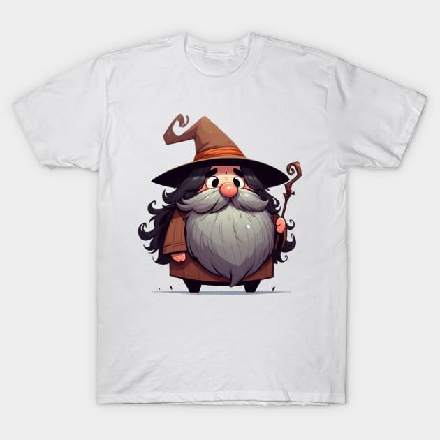 Cute Wizard T-Shirt by Dmytro